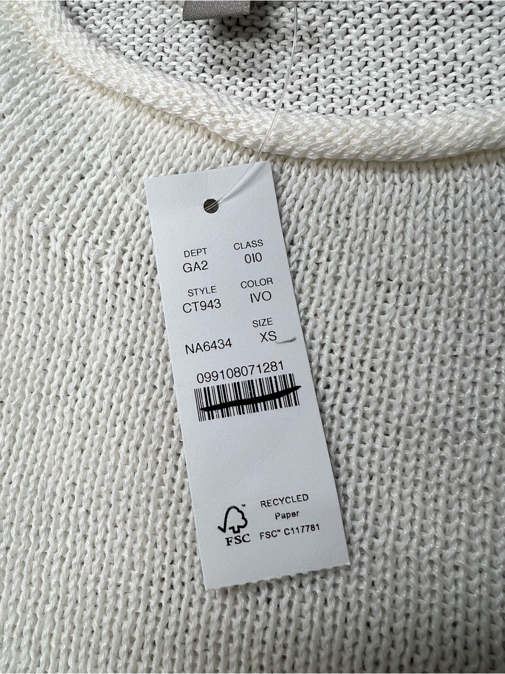 J. Crew Summer Rollneck™ sweater in linen blend in Ivory White Size XS NWT - Picture 8 of 11